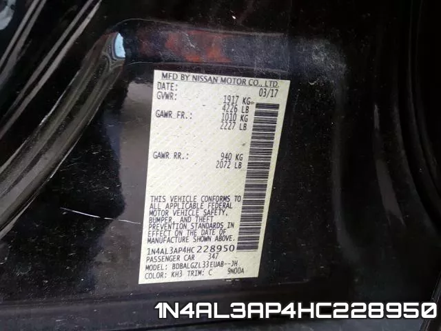 1N4AL3AP4HC228950 фото 2