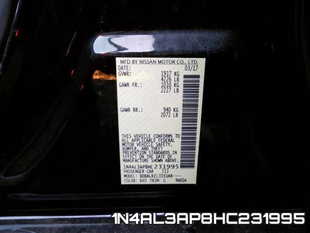 1N4AL3AP8HC231995 фото 2