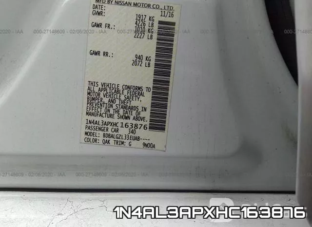 1N4AL3APXHC163876 фото 9