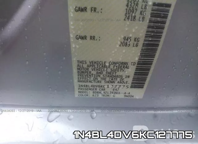 1N4BL4DV6KC127775 фото 10