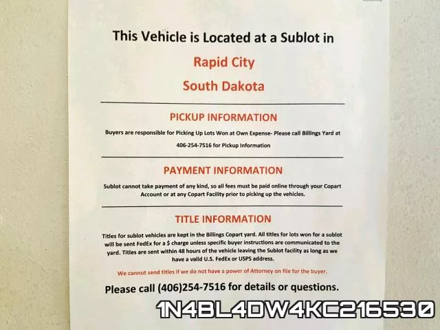 1N4BL4DW4KC216530 фото 10