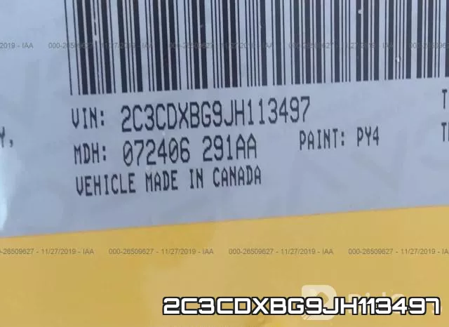 2C3CDXBG9JH113497 фото 10