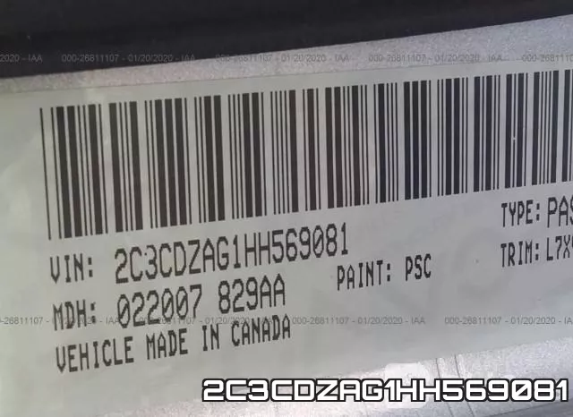 2C3CDZAG1HH569081 фото 10