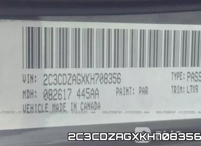 2C3CDZAGXKH708356 фото 10