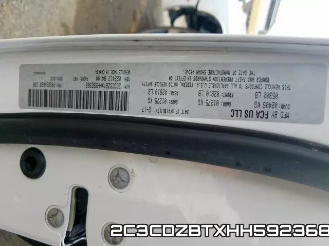 2C3CDZBTXHH592368 фото 2