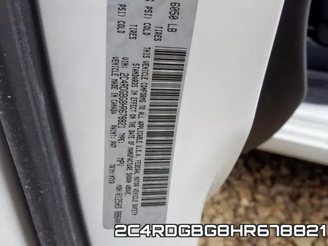 2C4RDGBG8HR678821 фото 2