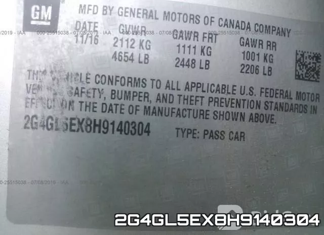 2G4GL5EX8H9140304 фото 10