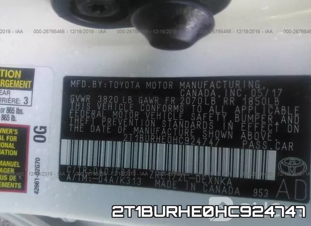 2T1BURHE0HC924747 фото 10