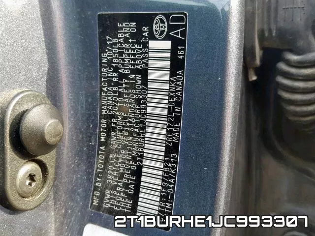 2T1BURHE1JC993307 фото 2
