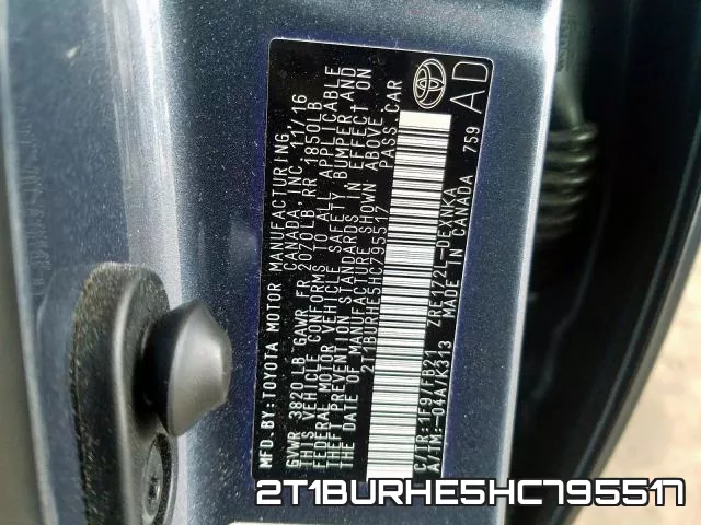 2T1BURHE5HC795517 фото 2