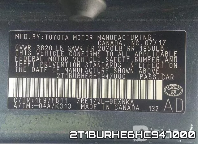 2T1BURHE6HC947000 фото 10