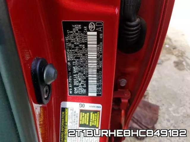 2T1BURHE8HC849182 фото 2