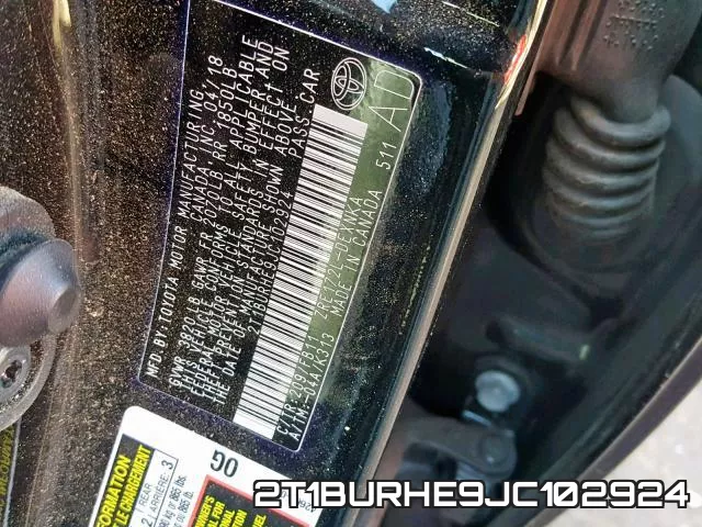 2T1BURHE9JC102924 фото 2