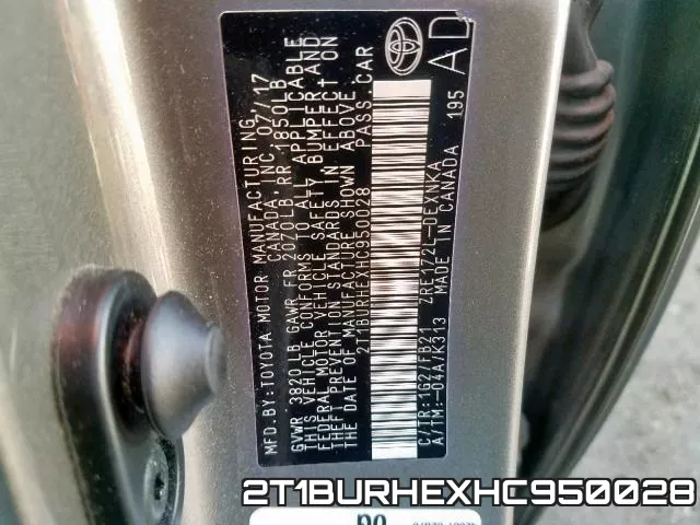 2T1BURHEXHC950028 фото 2