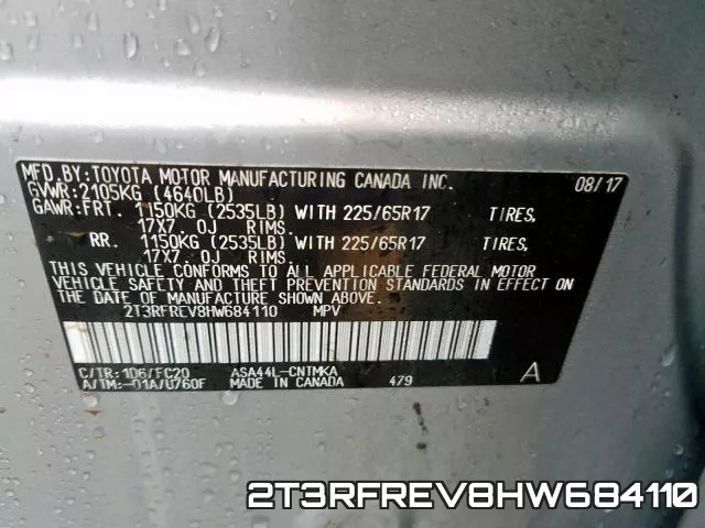 2T3RFREV8HW684110 фото 2