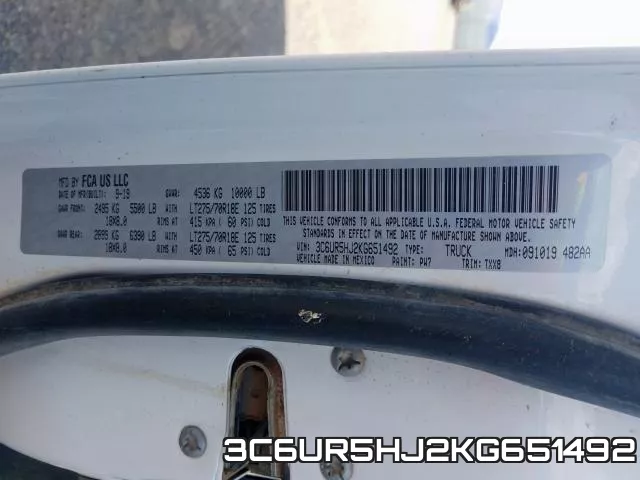 3C6UR5HJ2KG651492 фото 2