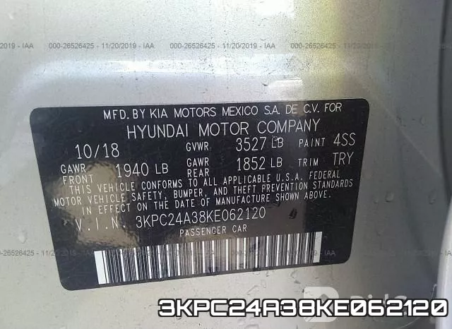3KPC24A38KE062120 фото 10