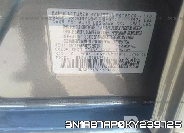 3N1AB7AP0KY239725 фото 10