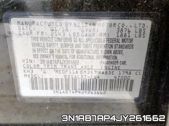 3N1AB7AP4JY261662 фото 2