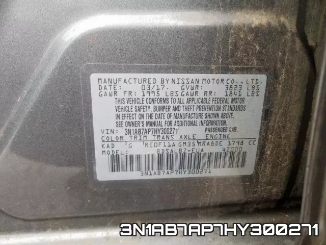 3N1AB7AP7HY300271 фото 2