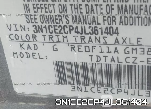 3N1CE2CP4JL361404 фото 10