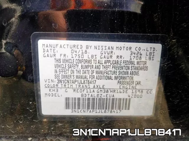 3N1CN7AP1JL878417 фото 2