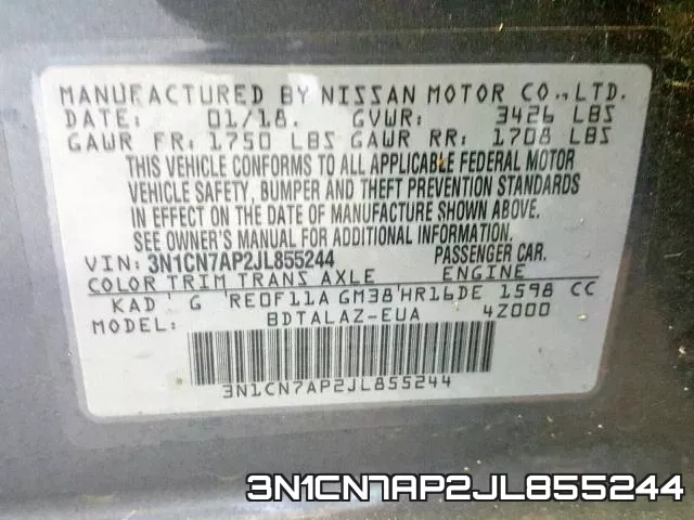 3N1CN7AP2JL855244 фото 2