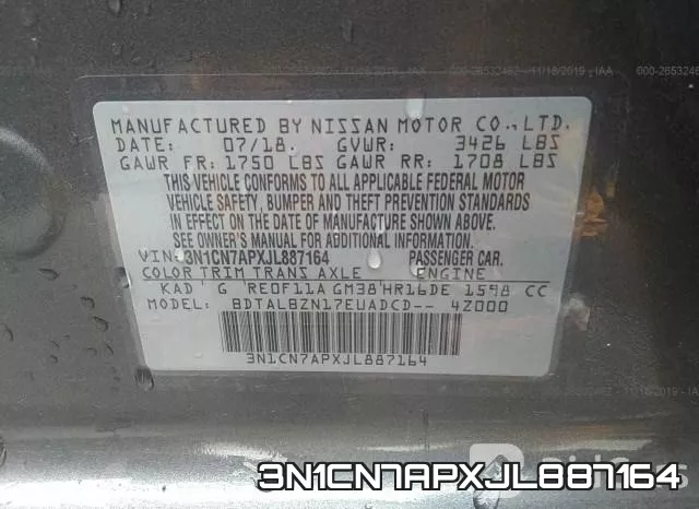 3N1CN7APXJL887164 фото 10