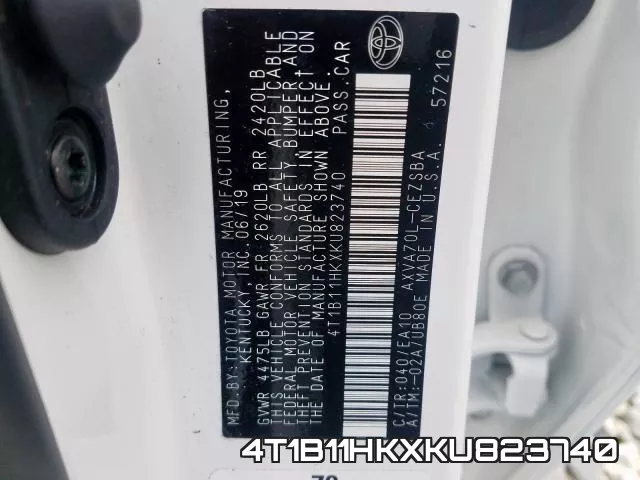4T1B11HKXKU823740 фото 2