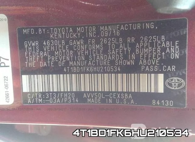4T1BD1FK6HU210534 фото 10