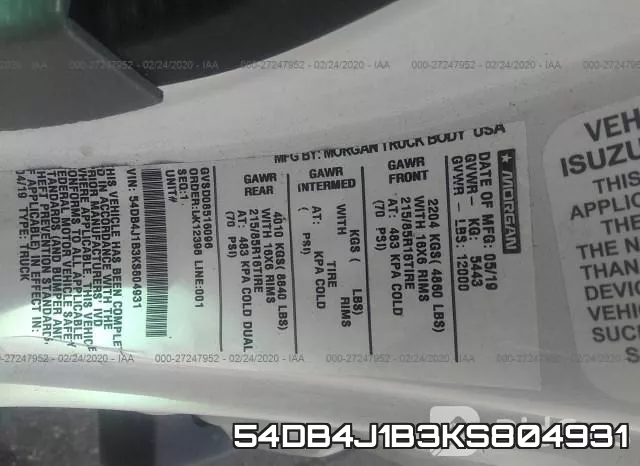 54DB4J1B3KS804931 фото 10