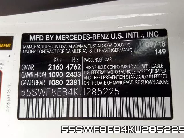 55SWF8EB4KU285225 фото 2