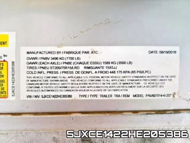5JXCE1422HE205386 фото 2