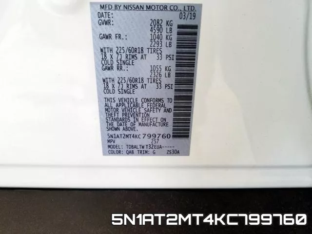 5N1AT2MT4KC799760 фото 2