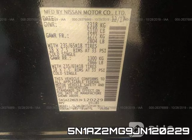 5N1AZ2MG9JN120229 фото 10