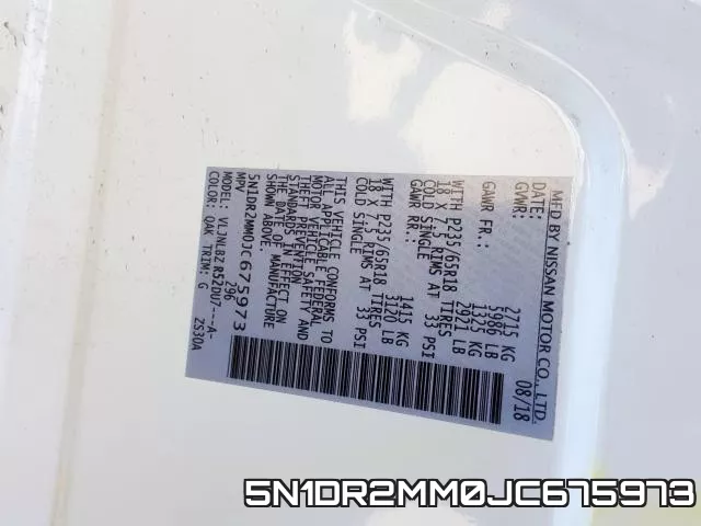 5N1DR2MM0JC675973 фото 2