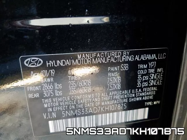 5NMS33AD7KH107875 фото 2