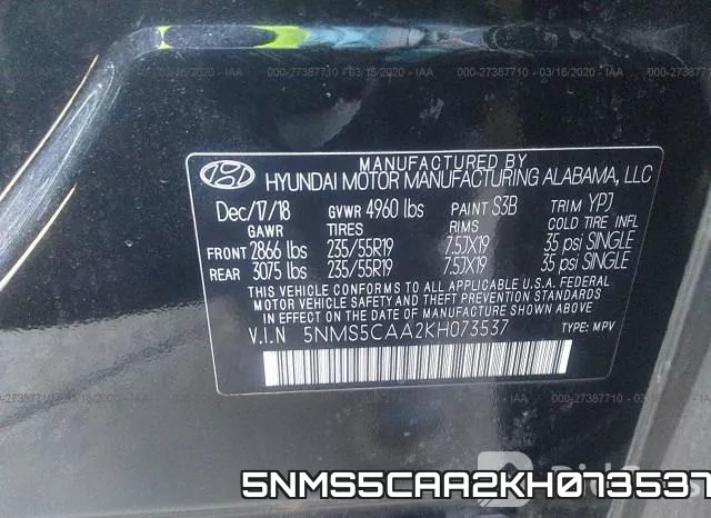 5NMS5CAA2KH073537 фото 10