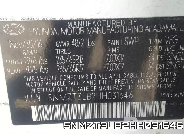 5NMZT3LB2HH031646 фото 10