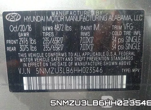 5NMZU3LB6HH023546 фото 10