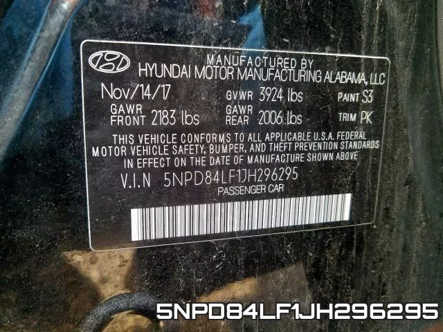 5NPD84LF1JH296295 фото 2