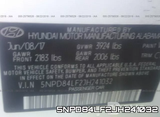 5NPD84LF2JH241032 фото 10