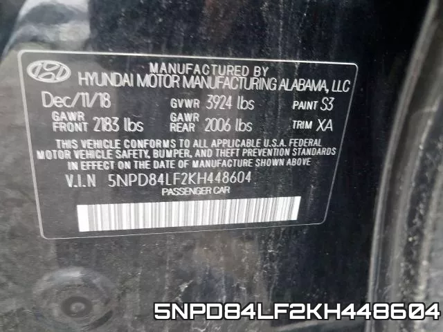 5NPD84LF2KH448604 фото 2