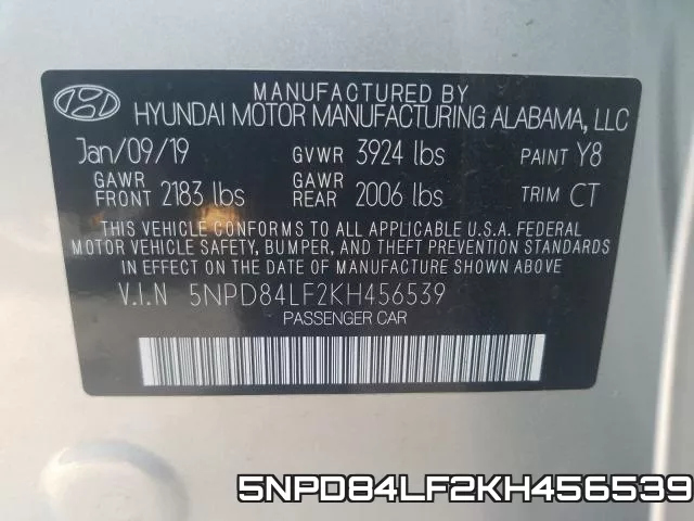 5NPD84LF2KH456539 фото 2