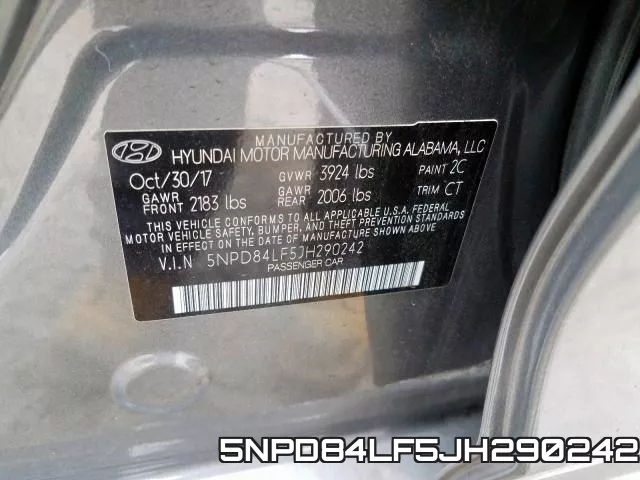 5NPD84LF5JH290242 фото 2