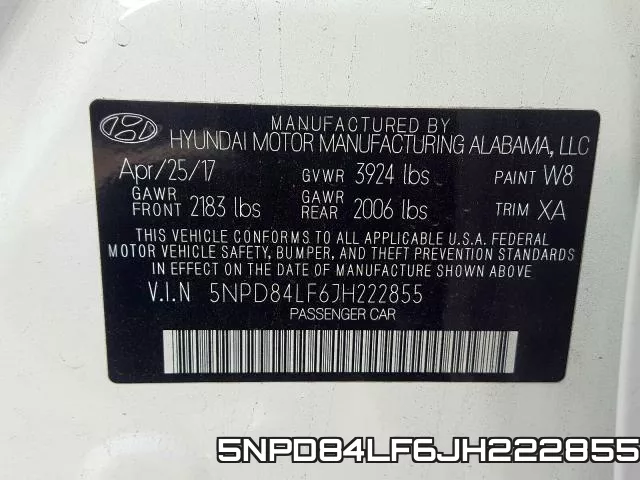 5NPD84LF6JH222855 фото 2