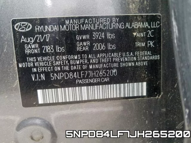 5NPD84LF7JH265200 фото 2