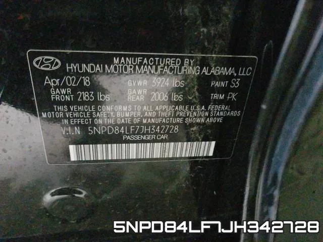 5NPD84LF7JH342728 фото 2