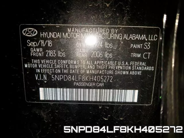 5NPD84LF8KH405272 фото 2