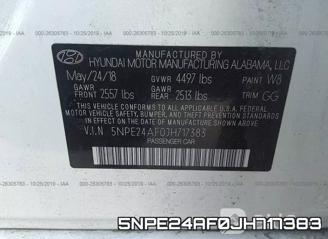 5NPE24AF0JH717383 фото 10